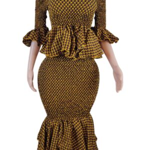 2 pieces Elastic long skirt suits.